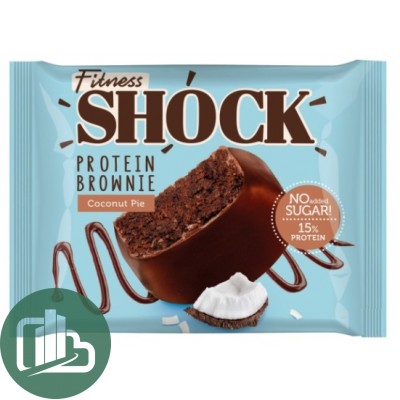 Протеиновый батончик Shok 50гр Брауни Кокосовый Пирог 1/10