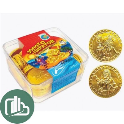 СКИФ Шоколадные монеты 5гр Золото пиратов 1/50 (12)