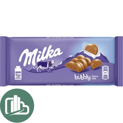 Милка  90гр Бабл Альпен Милк 1/14 (Импорт)