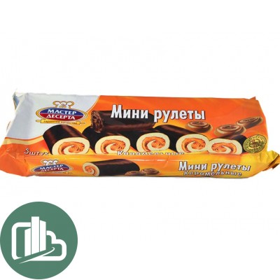 Рулет Мини  Мастер десерта 175 гр. Карамель 1/15 Раменский