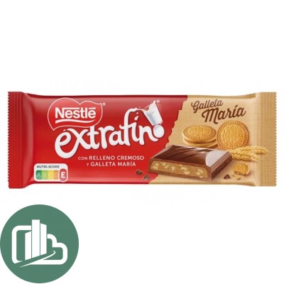 Шоколад Нестле Nestle Extrafino Молочный шоколад со сливочной начинкой и печеньем Maria 83г 1/22