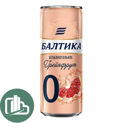 Балтика пиво №0 0,33 ж/б Грейпфрут без/ал 1/24