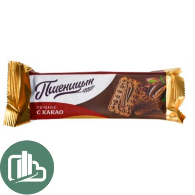 Печенье Пшеницын сахарное с какао 90гр 1/39