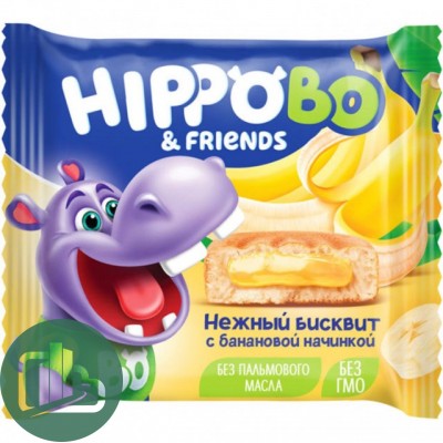 Яшкино Пирожные Hippobo с банановой начинкой 32г 1/12