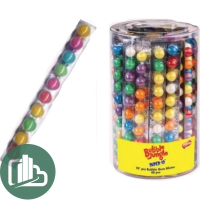 Жев/резинка драже  BUBBLE JUNGLE  ШАРИКИ (Блистер 10шт) 20гр 1/48 (12)