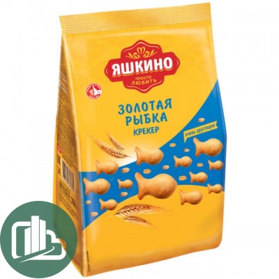 Яшкино Крекер Золотая рыбка 350гр 1/10