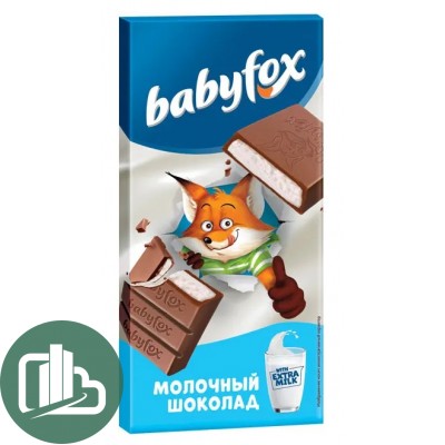 Яшкино Шоколад BabyFox плитка 90гр 1/14