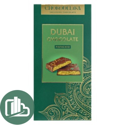 Шоколадная плитка ДУБАЙ DUBAI 180гр 1/16 Фисташка