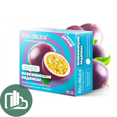 Леденцы Кисс делис Маракуйя морская соль 50г 1/30