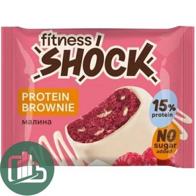 Брауни FitnesSHOCK малиновый 50гр 1/12