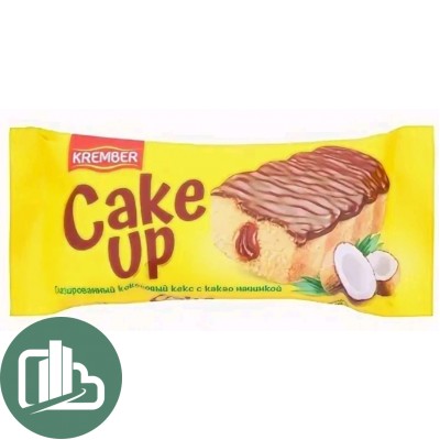 KREMBER CAKE UP газированный кокосовый кекс с какао начинкой 55гр 1/16 (6)