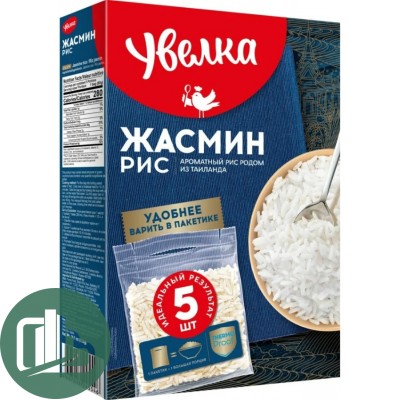 Увелка  Крупа Рис Жасмин 5*80гр 400гр 1/6