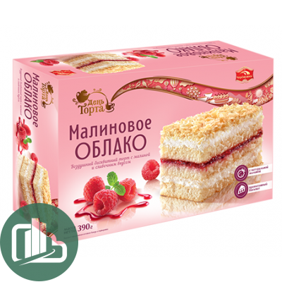 Торт Малиновое облако 390гр 1/6 Черемушки