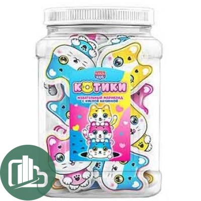 КАНДИ КЛАБ Жевательный мармелад 12гр Котики 1/50