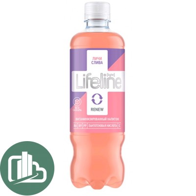 LIFELAIN 0,5л Ренью Лайт Личи и Слива 1/12