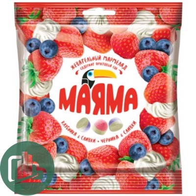 Мармелад Маяма Клубника Черника Сливки 70г 1/50 Яшкино