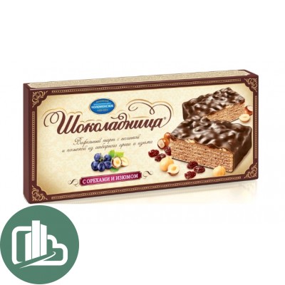 Торт Шоколадница 270гр С Орехами и Изюмом 1/20