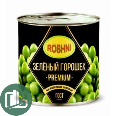 Зеленый Горошек  ROSHNI 425гр ж/б 1/12