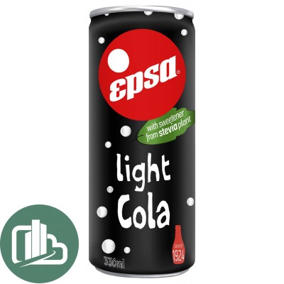 Напиток EPSA Кола LIGHT COLA 0,33л 1/4