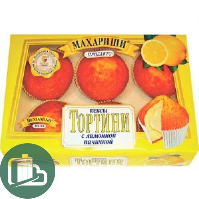 Тортини кекс 200 гр. Лимонный 1/16 Махариши