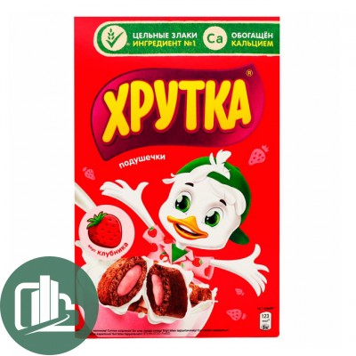 Готов завтрак ХРУТКА 220гр Подушечки клубничные картон 1/8