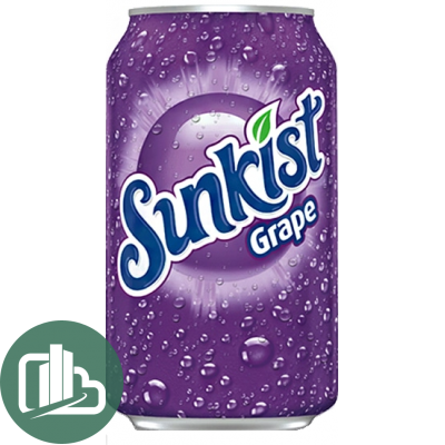 Напиток Sunkist Виноград 355мл 1/12 США