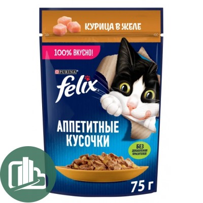 FELIX 75г  Аппетитные кусочки в соусе Курица 1/26