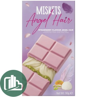 АТВ Шоколад Дубайский 90гр Angel Hair с Клубничной и Фисташково сливочной начинкой 1/6 Мискетс