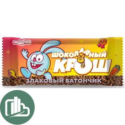 Смешарики батончик злаковый Шоколадный Крош 24гр 1/24