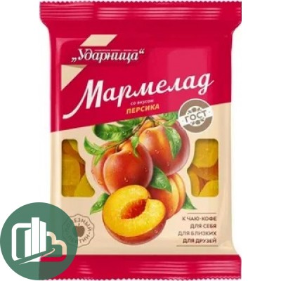 Мармелад Ударница 275гр 1/12 Персик