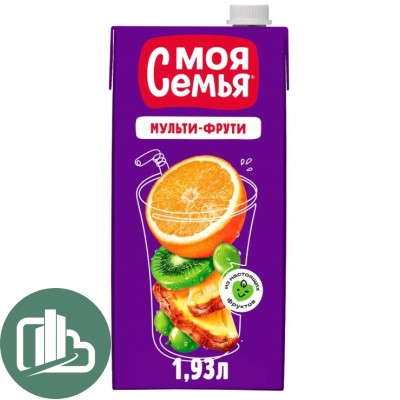 Моя семья 1,93л Мультифрукт 1/6