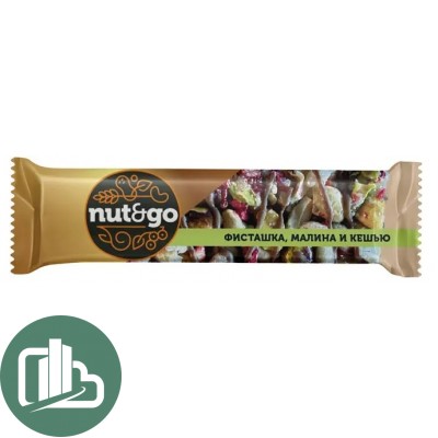 Яшкино Глазированный Батончик NUT N GO Кешью Фисташка Малина 28гр 1/24