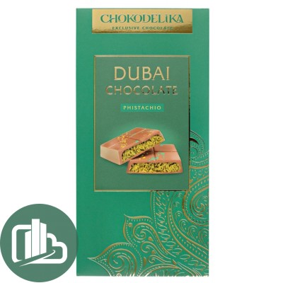 Шоколадная плитка ДУБАЙ DUBAI 180гр 1/16 ФИСТАШКА