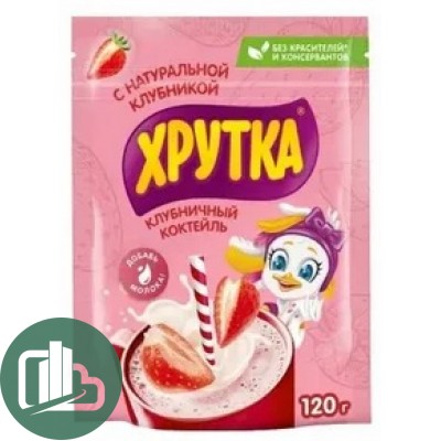 Несквик Какао ХРУТКА напиток б/р Пакет 160гр 1/7 КЛУБНИКА