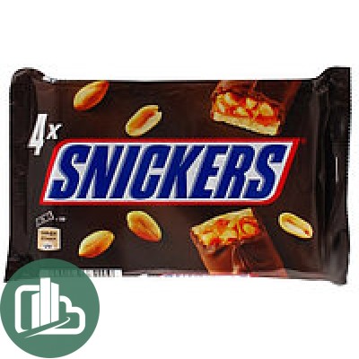 Сникерс 4-х штучный 160гр 1/28