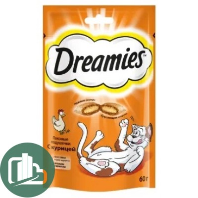 Лакомство д/кошек Dreamies 60гр Курица 1/8