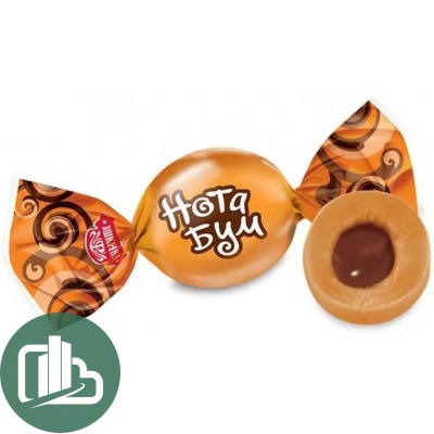 Конф (Яшкино) 500гр ириска Нота Бум с орех начинкой 1/10