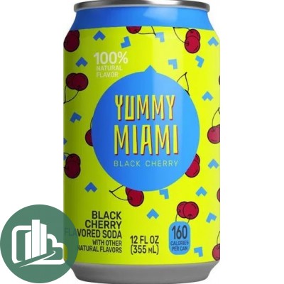 Напиток YUMMY MIAMI BLACK CHERRY 355мл 1/12 ж/б США