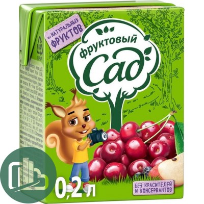 Фруктовый сад 0,2л  вишня 1/27