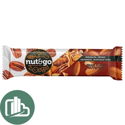 Яшкино Миндальный батончик NUT N GO с пеканом 36гр 1/18 (8)