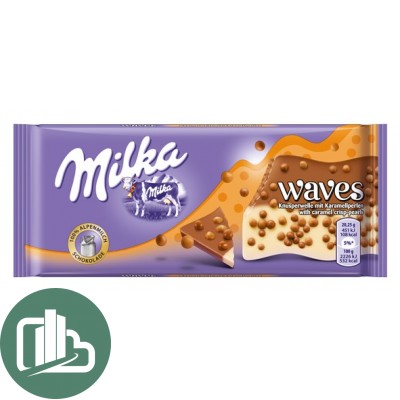 Милка 81гр. Waves Caramel 1/22 (с хрустящими шариками) (Импорт)
