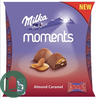 Милка Moments Алмонд карамель 96гр 1/16
