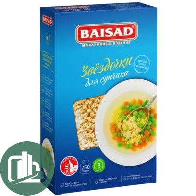 Макароны Байсад 250гр 1/18