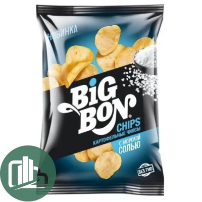 Чипсы BIGBON Солью 75гр 1/12
