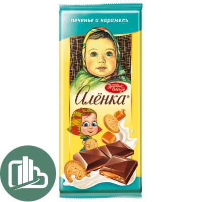 Аленка 87гр с начинкой печенье и карамель 1/10