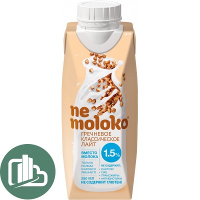 Nemoloko гречневое классическое лайт 1,5% 250мл 1/12