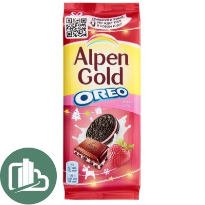 Альпен-голд 90гр OREO Клубника 1/19