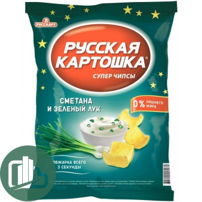 Русская картошка 140гр 1/9 Сметана лук