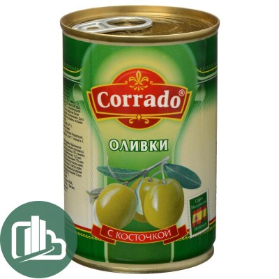 Оливки Corrado с/к 300гр. 1/12 ж/б