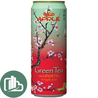 Напиток Arizona Red Apple Green Tea Ginseng & Apple Juice ж/б 650мл 1/24